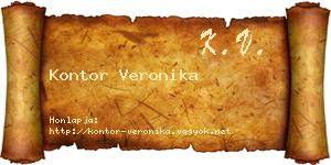 Kontor Veronika névjegykártya